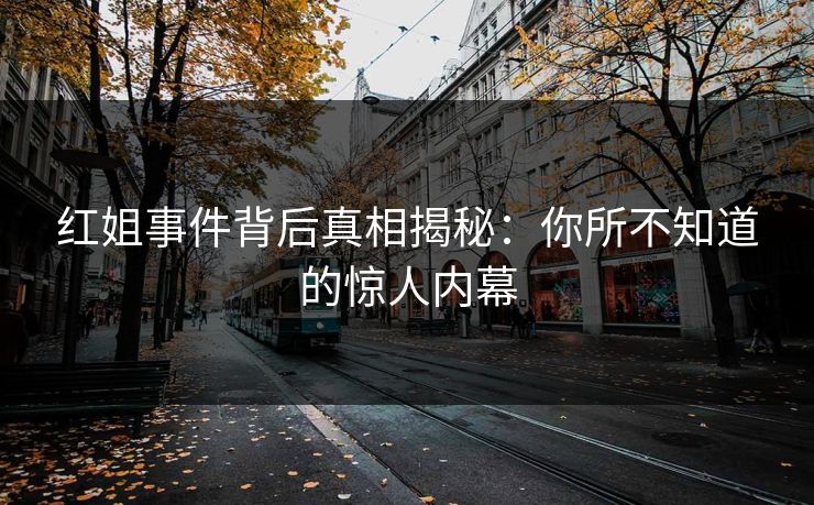 红姐事件背后真相揭秘：你所不知道的惊人内幕