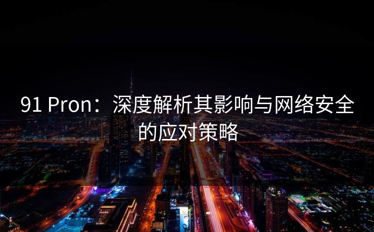 91 Pron：深度解析其影响与网络安全的应对策略  第1张