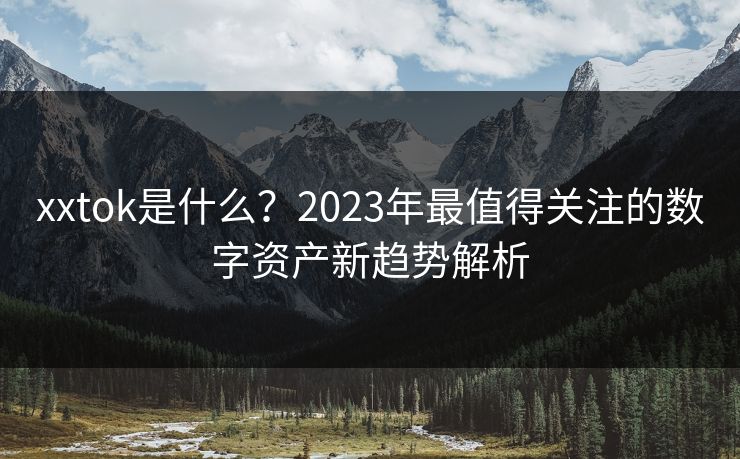 xxtok是什么？2023年最值得关注的数字资产新趋势解析  第1张
